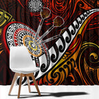 Fern Maori Darts Window Curtain New Zealand Darts