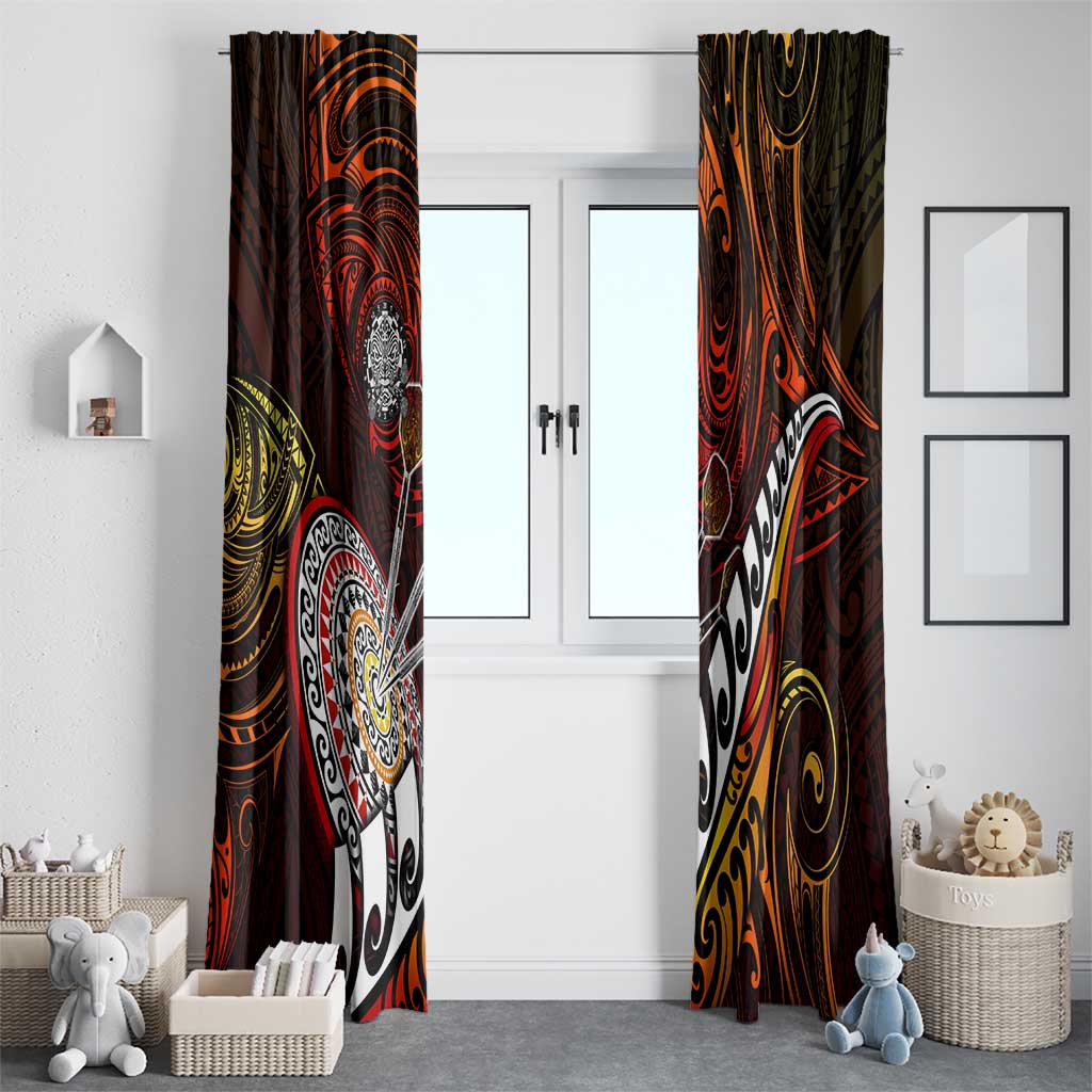 Fern Maori Darts Window Curtain New Zealand Darts