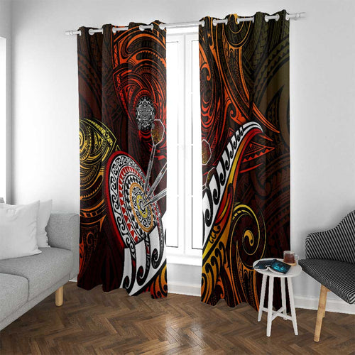 Fern Maori Darts Window Curtain New Zealand Darts