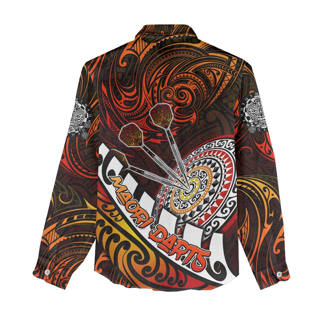 Personalised Fern Maori Darts Women Casual Shirt New Zealand Darts
