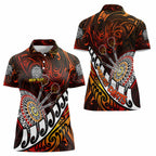 Personalised Fern Maori Darts Women Polo Shirt New Zealand Darts