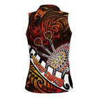 Personalised Fern Maori Darts Women Sleeveless Polo Shirt New Zealand Darts