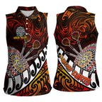 Personalised Fern Maori Darts Women Sleeveless Polo Shirt New Zealand Darts