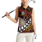 Personalised Fern Maori Darts Women Sleeveless Polo Shirt New Zealand Darts