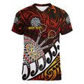 Personalised Fern Maori Darts Women V-Neck T-Shirt New Zealand Darts