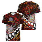 Personalised Fern Maori Darts Women V-Neck T-Shirt New Zealand Darts