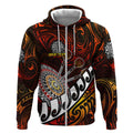 Personalised Fern Maori Darts Zip Hoodie New Zealand Darts