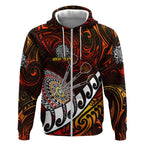 Personalised Fern Maori Darts Zip Hoodie New Zealand Darts