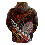 Personalised Fern Maori Darts Zip Hoodie New Zealand Darts