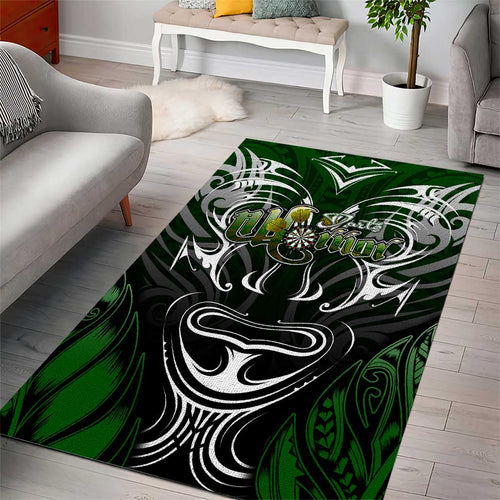 Warriors Maori Darts Area Rug New Zealand Darts Silver Fern