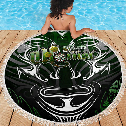 Warriors Maori Darts Beach Blanket New Zealand Darts Silver Fern