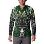 Personalised Warriors Maori Darts Button Sweatshirt New Zealand Darts Silver Fern