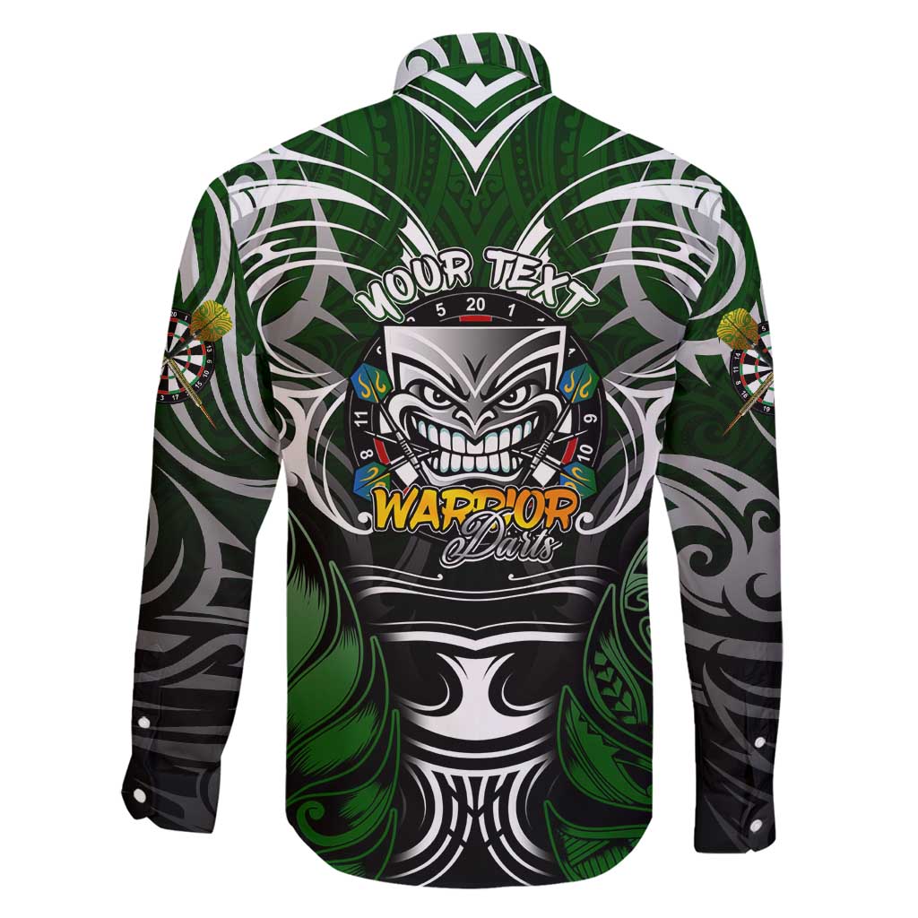 Personalised Warriors Maori Darts Family Matching Off Shoulder Short Dress and Hawaiian Shirt New Zealand Darts Silver Fern