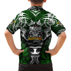 Personalised Warriors Maori Darts Family Matching Puletasi and Hawaiian Shirt New Zealand Darts Silver Fern