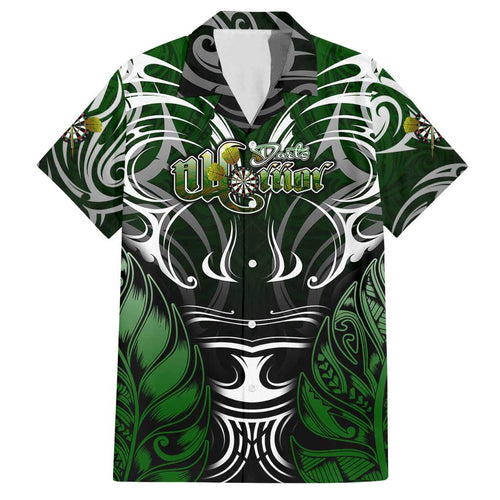 Personalised Warriors Maori Darts Family Matching Tank Maxi Dress and Hawaiian Shirt New Zealand Darts Silver Fern