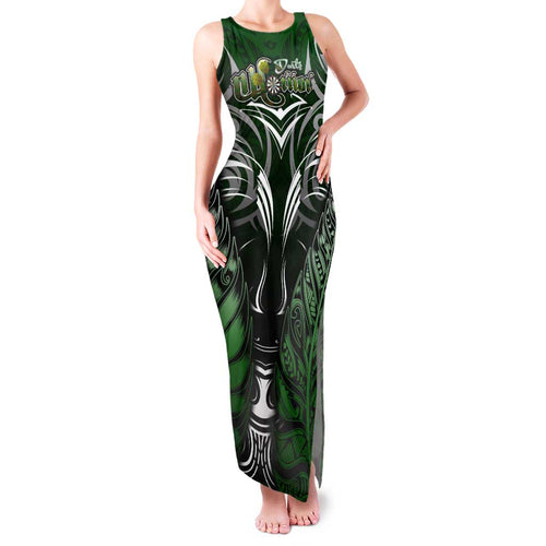 Personalised Warriors Maori Darts Family Matching Tank Maxi Dress and Hawaiian Shirt New Zealand Darts Silver Fern