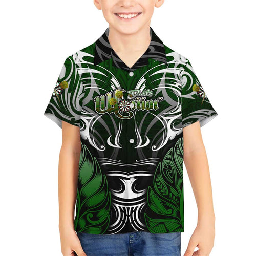 Personalised Warriors Maori Darts Family Matching Tank Maxi Dress and Hawaiian Shirt New Zealand Darts Silver Fern