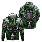Personalised Warriors Maori Darts Hoodie New Zealand Darts Silver Fern