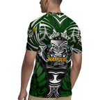 Personalised Warriors Maori Darts Rugby Jersey New Zealand Darts Silver Fern