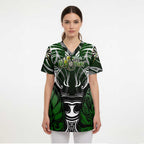 Personalised Warriors Maori Darts Scrub Top New Zealand Darts Silver Fern - Aussie Hoodie