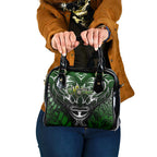 Warriors Maori Darts Shoulder Handbag New Zealand Darts Silver Fern
