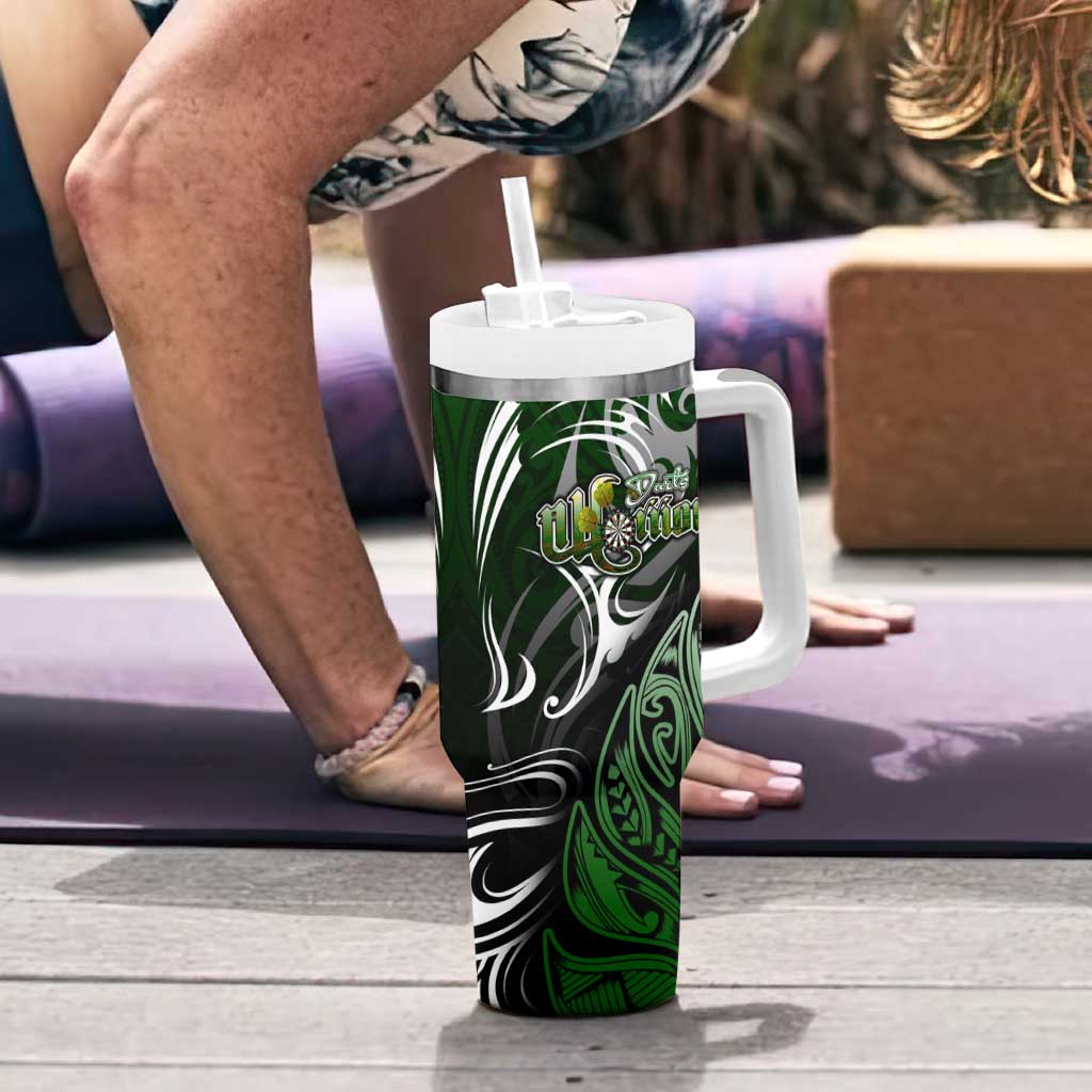 Warriors Maori Darts Tumbler With Handle New Zealand Darts Silver Fern