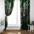 Warriors Maori Darts Window Curtain New Zealand Darts Silver Fern