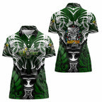 Personalised Warriors Maori Darts Women Polo Shirt New Zealand Darts Silver Fern