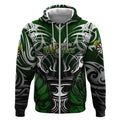 Personalised Warriors Maori Darts Zip Hoodie New Zealand Darts Silver Fern