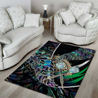 New Zealand Darts Area Rug NZ Paua Shell Maori Fern