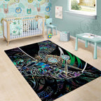 New Zealand Darts Area Rug NZ Paua Shell Maori Fern