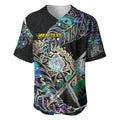 Personalised New Zealand Darts Baseball Jersey NZ Paua Shell Maori Fern
