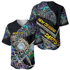 Personalised New Zealand Darts Baseball Jersey NZ Paua Shell Maori Fern