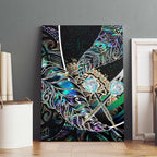 New Zealand Darts Canvas Wall Art NZ Paua Shell Maori Fern