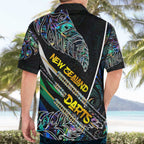 Personalised New Zealand Darts Hawaiian Shirt NZ Paua Shell Maori Fern