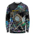 Personalised New Zealand Darts Long Sleeve Shirt NZ Paua Shell Maori Fern