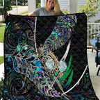 New Zealand Darts Quilt NZ Paua Shell Maori Fern