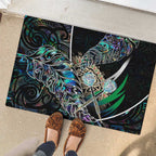 New Zealand Darts Rubber Doormat NZ Paua Shell Maori Fern