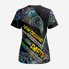 Personalised New Zealand Darts Scrub Top NZ Paua Shell Maori Fern - Aussie Hoodie