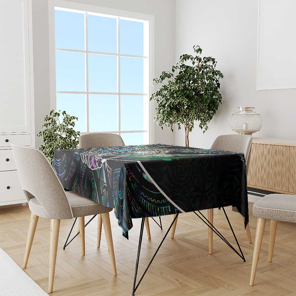 New Zealand Darts Tablecloth NZ Paua Shell Maori Fern