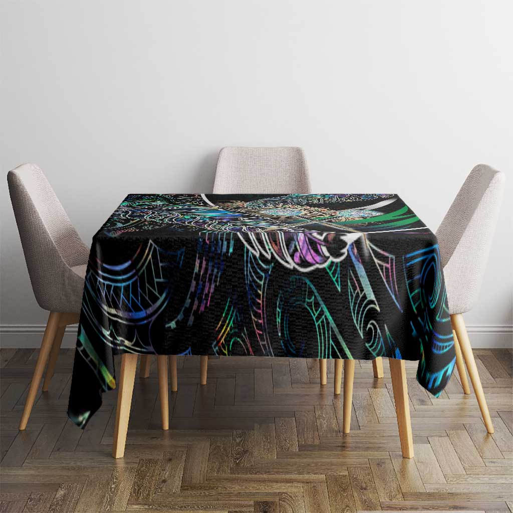 New Zealand Darts Tablecloth NZ Paua Shell Maori Fern