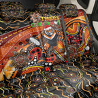 Merry Christmas Wests Tigers Back Car Seat Cover Aboriginal Santa Rugby Mascot - The Tigers