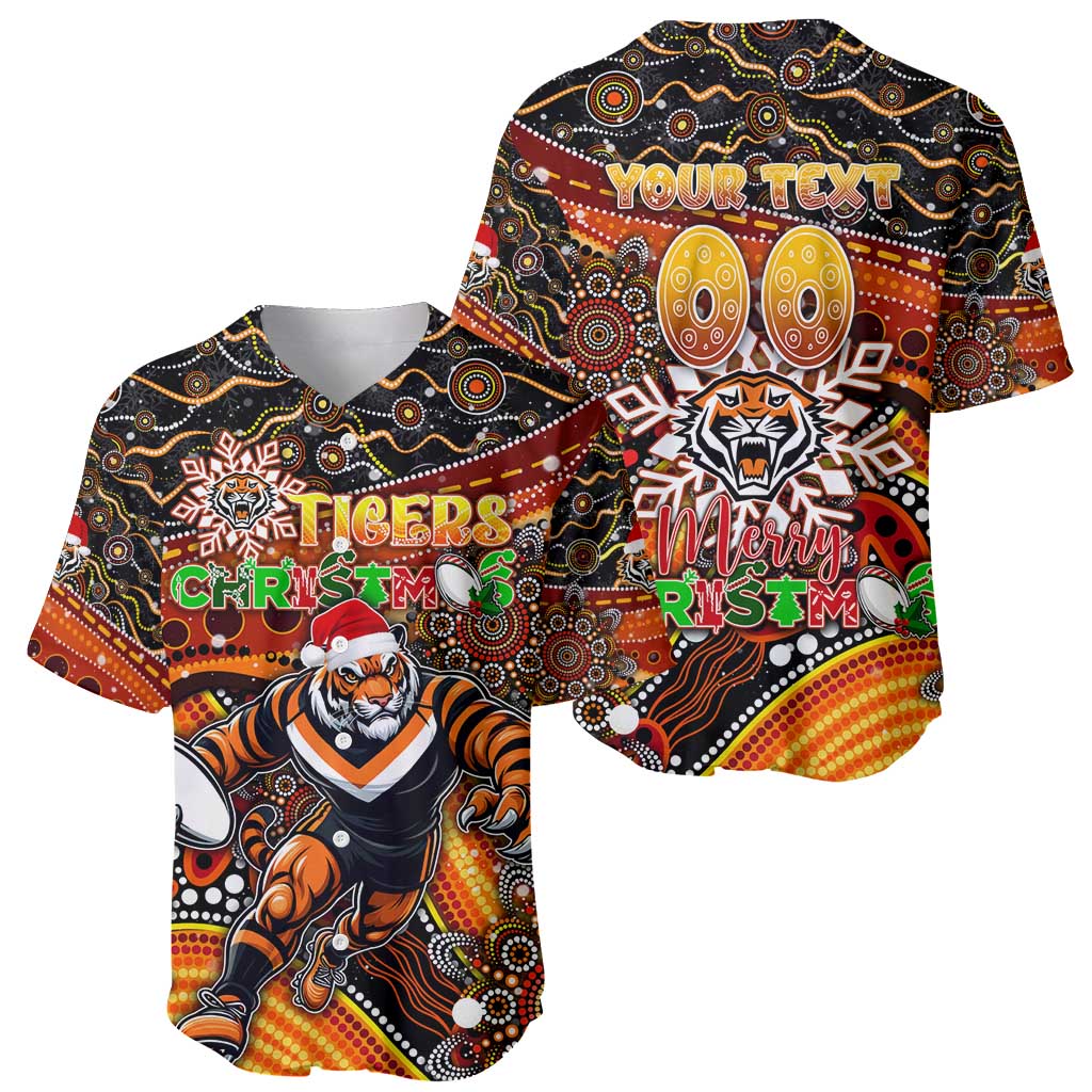 Merry Christmas Wests Tigers Baseball Jersey Aboriginal Santa Rugby Mascot - The Tigers
