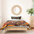 Merry Christmas Wests Tigers Bedding Set Aboriginal Santa Rugby Mascot - The Tigers