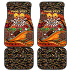 Merry Christmas Wests Tigers Car Mats Aboriginal Santa Rugby Mascot - The Tigers