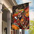 Merry Christmas Wests Tigers Garden Flag Aboriginal Santa Rugby Mascot - The Tigers
