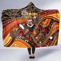 Merry Christmas Wests Tigers Hooded Blanket Aboriginal Santa Rugby Mascot - The Tigers