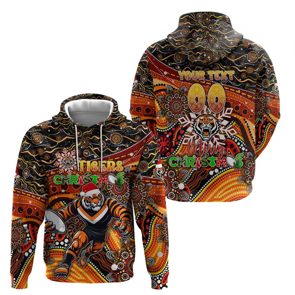 Merry Christmas Wests Tigers Hoodie Aboriginal Santa Rugby Mascot - The Tigers