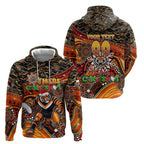 Merry Christmas Wests Tigers Hoodie Aboriginal Santa Rugby Mascot - The Tigers