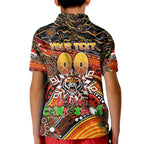Merry Christmas Wests Tigers Kid Polo Shirt Aboriginal Santa Rugby Mascot - The Tigers